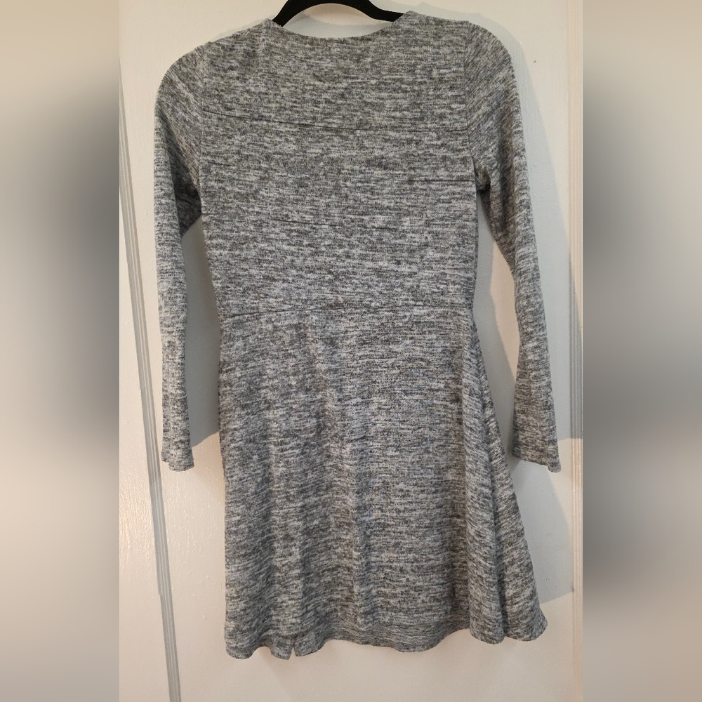 Altar’d State Mini Dress Long Sleeve Button Accent Light Gray Size SMALL EUC - Picture 3 of 9